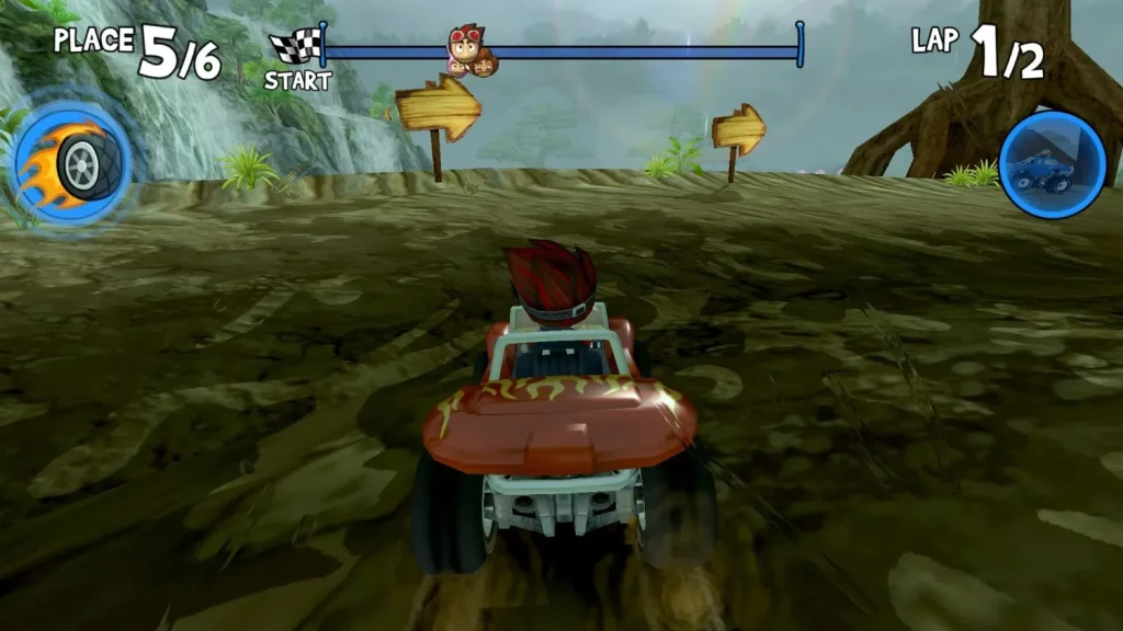 Discover Every Shortcut in Beach Buggy Racing Maps: Complete Guide 4 1st shortcut in Dino Jungle